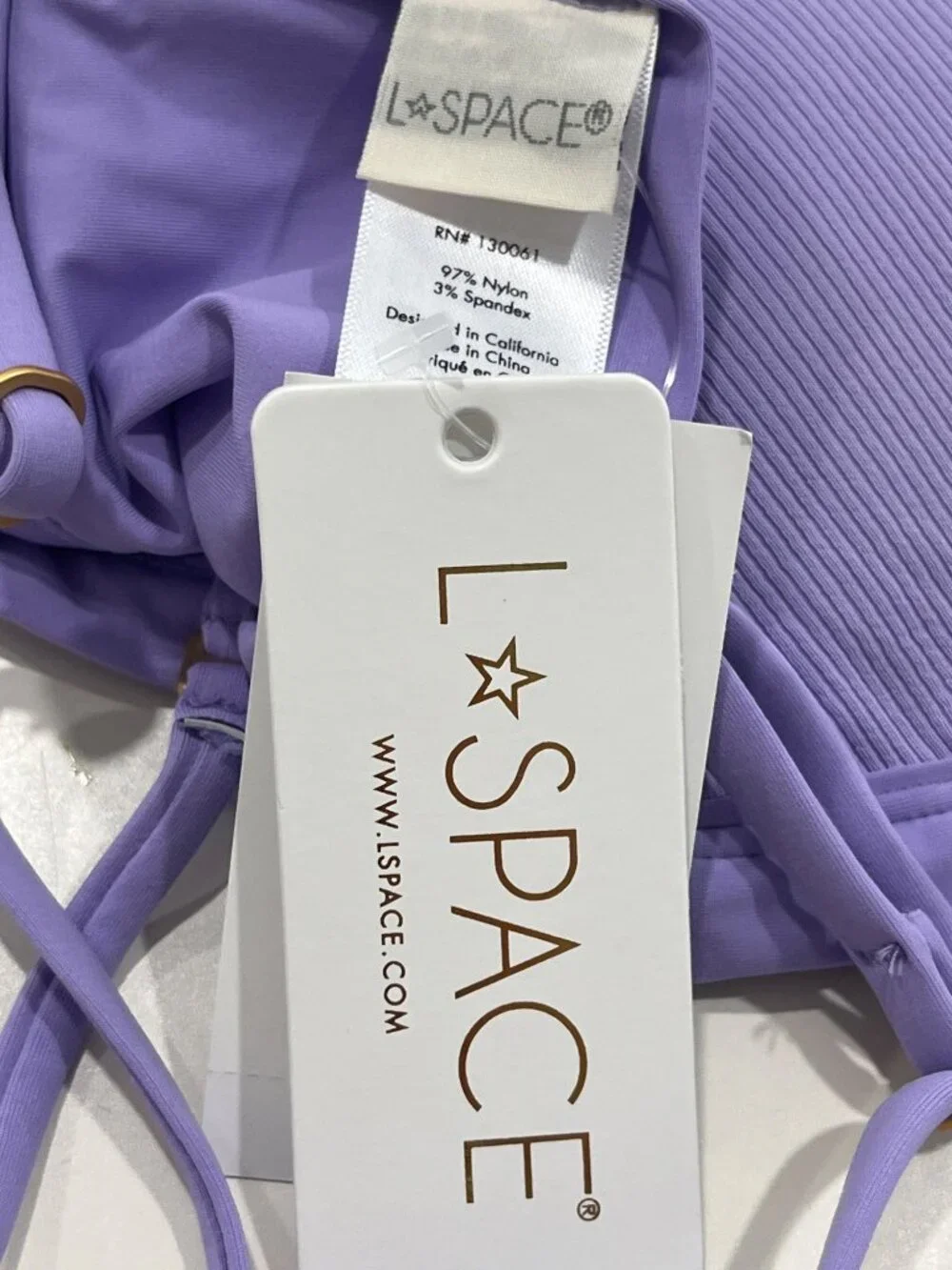 L*space Maya Bikini Top in Wisteria New Womens Swimsuit